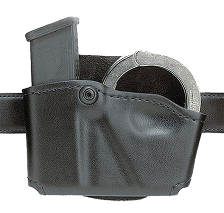 [781602098069] Safariland 5738321 Cuff/Magazine Pouch Compatible w/Beretta 8045F Belt Clip Mount Black Leather