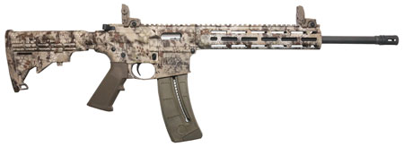 [022188868395] Smith  &  Wesson 10211 M & P15-22 Sport 22 LR Caliber with 25+1 Capacity, 16.50" Black Barrel, Overall Kryptek Highlander Finish  &  6 Position CAR Synthetic Stock Right Hand