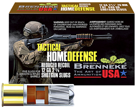 [4030128120515] Brenneke SL122THD THD Home Defense 12Gauge 2.75" 1oz Slug Shot 5 Per Box/50 Case