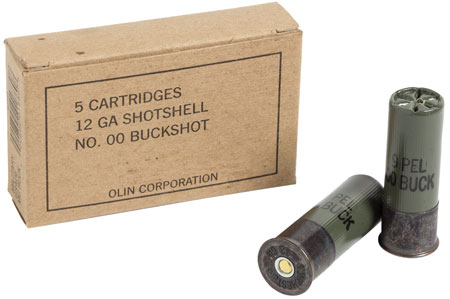 [020892018808] Winchester Ammo Q1544 Military Grade  12Gauge 2.75" 9Pellets 00Buck Shot 5 Per Bx/50 Case