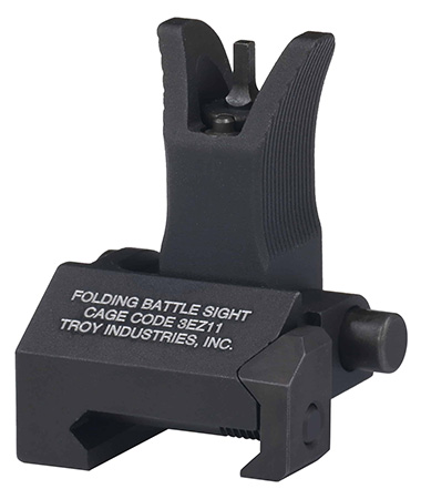 [812699010686] Troy Ind SSIGFBSFMBT00 Front Folding BattleSight M4  Black Hardcoat Anodized