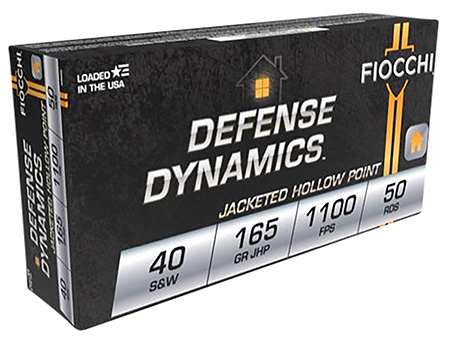[762344703909] Fiocchi 40SWC Defense Dynamics  40S&W 165gr Jacketed Hollow Point 50 Per Box/20 Case