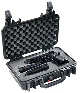 [019428093204] Pelican 1170000110 Protector Case Black Polypropylene Holds Handgun