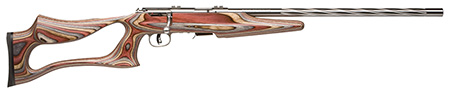 [062654927508] Savage Arms 92750 93 BSEV Full Size 22 WMR 5+1 21" Matte Heavy Spiral Fluted Barrel, Matte Stainless Steel Drilled  &  Tapped Receiver, Royal Jacaranda Thumbhole Laminate Stock, Right Hand