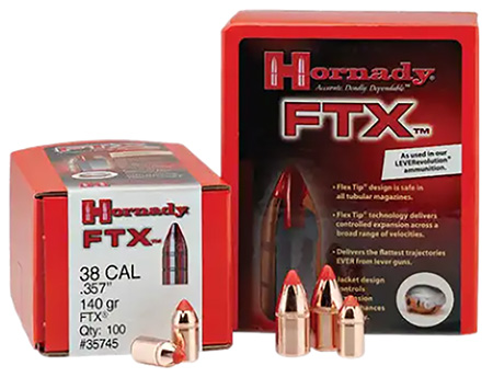 [090255481051] Hornady 44105 FTX  44 Cal .430 225 gr Flex Tip eXpanding 100 Per Box/ 15 Case