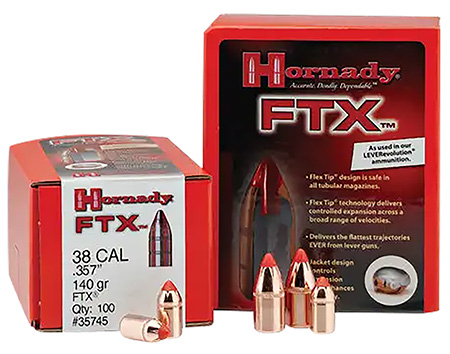 [090255452181] Hornady 45218 FTX  45 Cal .452 225 gr Flex Tip eXpanding 100 Per Box/ 15 Case