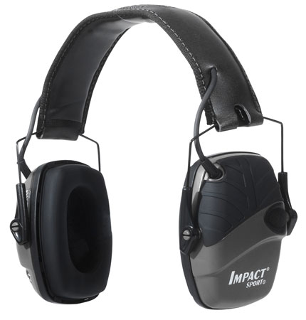 [033552025245] Howard Leight R02524 Impact Sport Electronic Muff 22 dB Over the Head Gray/Black Adult 1 Pair