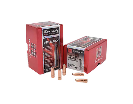 [090255231304] Hornady 3130 InterLock  303 Cal .312 174 gr Round Nose 100 Per Box/ 15 Case