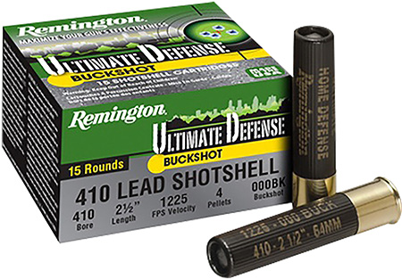 [047700512709] Remington Ammunition 20697 Ultimate Defense Buckshot 410Gauge 2.50" 000Buck Shot 15 Per Box/10 Case