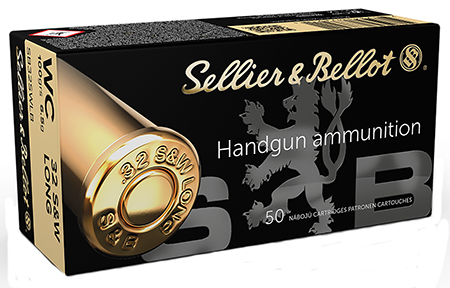 [754908500031] Sellier  &  Bellot SB32SWLB Handgun  32S&WLong 100gr Wadcutter 50 Per Box/20 Case