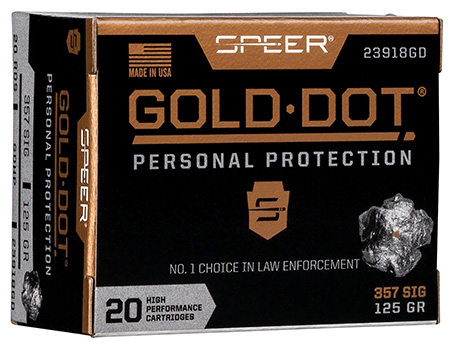 [076683043603] Speer 4360 Gold Dot Personal Protection 357Sig 125gr Hollow Point 100 Per Box/5 Case