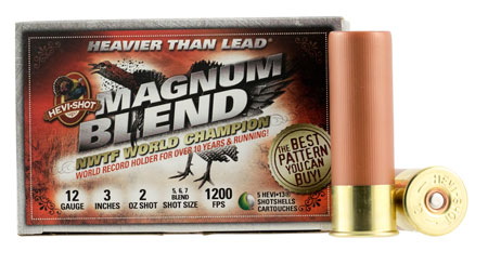 [816383412558] HEVI-Shot HS41255 Magnum Blend  12Gauge 3" 2oz Tungsten 5/6/7Shot 5 Per Box/10 Case
