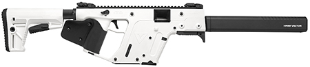 [810237023198] Kriss USA KV90CAP22 Vector CRB G2 *CA Compliant 9mm Luger 10+1 16" Black Barrel Shroud, Alpine White Rec  &  Fixed Stock, Black California Paddle Grip, Flip Up Sights