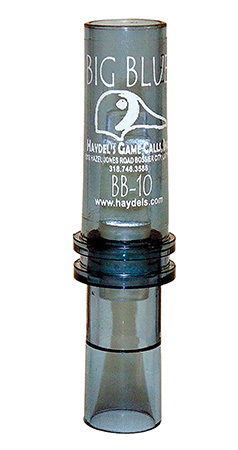 [086666990350] Haydel's Game Calls BB10 "Big Blue"  Open Call Double Reed Bluewing Teal Sounds Attracts Ducks Clear Acrylic