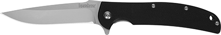 [087171030432] Kershaw 3410 Chill  3.10" Folding Drop Point Plain Bead Blasted 8Cr13MoV SS Blade Black G10 Handle Includes Pocket Clip