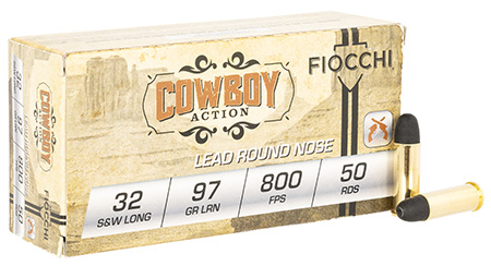 [762344002002] Fiocchi 32SWLL Cowboy Action  32S&WLong 97gr Lead Flat Point 50 Per Box/20 Case