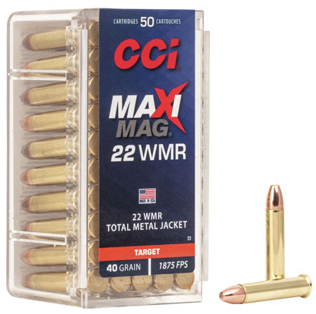 [076683000231] CCI 0023 Maxi-Mag Rimfire 22WMR 40gr Total Metal Jacket 50 Per Box/40 Case