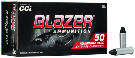 [076683035226] CCI 3522 Blazer Handgun 38Special 158gr Lead Round Nose 50 Per Box/20 Case