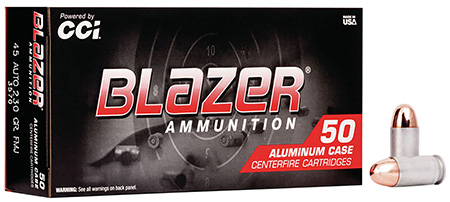 [076683035707] CCI 3570 Blazer Handgun 45ACP 230gr Full Metal Jacket 50 Per Box/20 Case