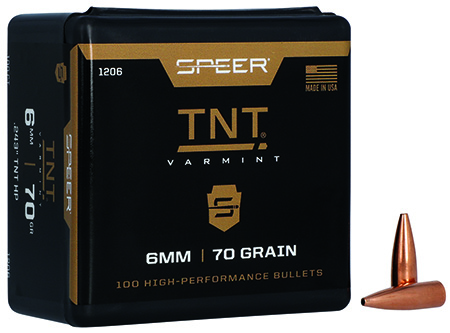 [076683012067] Speer 1206 TNT  6mm 70gr Jacketed Hollow Point 100 Per Box/5 Case