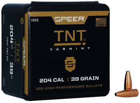 [076683010155] Speer 1015 TNT  204Cal 39gr TNT Hollow Point 100 Per Box/5 Case