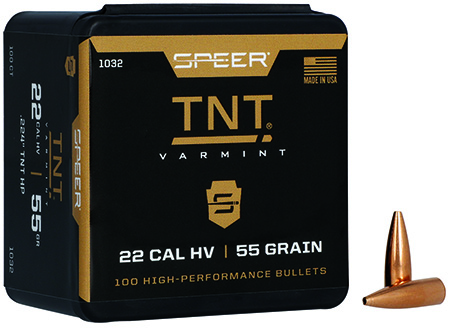 [076683010322] Speer 1032 TNT  22Cal 55gr Jacketed Hollow Point 100 Per Box/5 Case