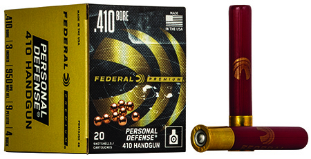 [029465027582] Federal PD413JGE4B Premium Personal Defense 410Gauge 3" 9Pellets 4BuckShot 20 Per Box/10 Case