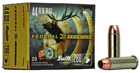 [029465061234] Federal P44SA Premium  44RemMag 280gr Swift A Frame 20 Per Box/10 Case