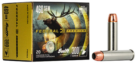 [029465061159] Federal P460SA Premium  460S&W Mag 300gr Swift A Frame 20 Per Box/10 Case
