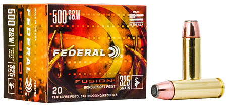 [029465061630] Federal F500FS2 Fusion Handgun 500S&W Mag 325gr Fusion Soft Point 20 Per Box/10 Case