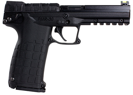 [640832002676] Kel-Tec PMR30BBLK PMR30  22 WMR 30+1 4.30" All Black Fluted Steel Barrel  &  Serrated Slide, Polymer Frame w/Picatinny Rail, Black Textured Polymer Grip