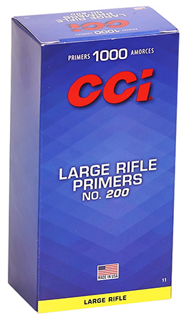[076683500113] CCI 0011 Standard Rifle No. 200 Large Rifle Multi Caliber 1000/Box