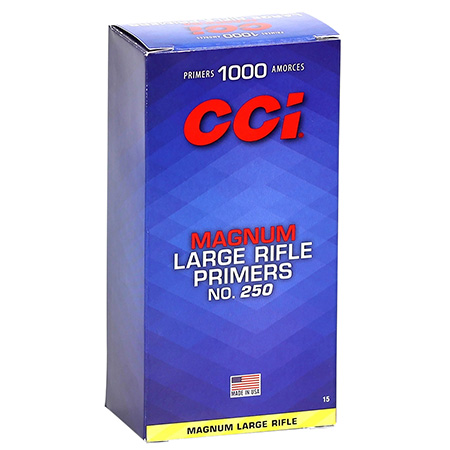 [076683500151] CCI 0015 Magnum Rifle No. 250 Large Rifle Multi Caliber 1000/Box