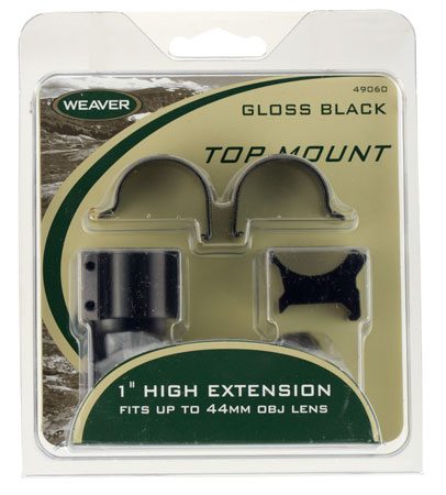 [076683490605] Weaver Mounts 49060 Detachable Top Mount Extension Rings  Black 1" High